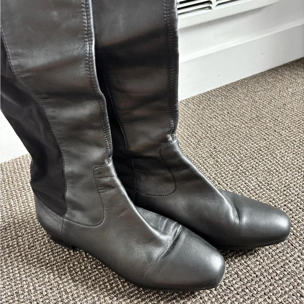 Louise et Cie Black Over-the-Knee Boots 'Andora' Black Leather 5050 Stretch S1